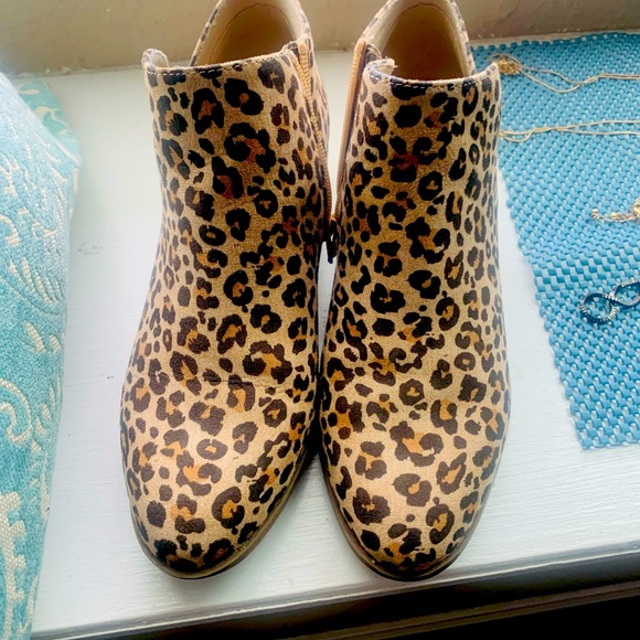 Leopard Ankle Boots - Picture 1 of 5